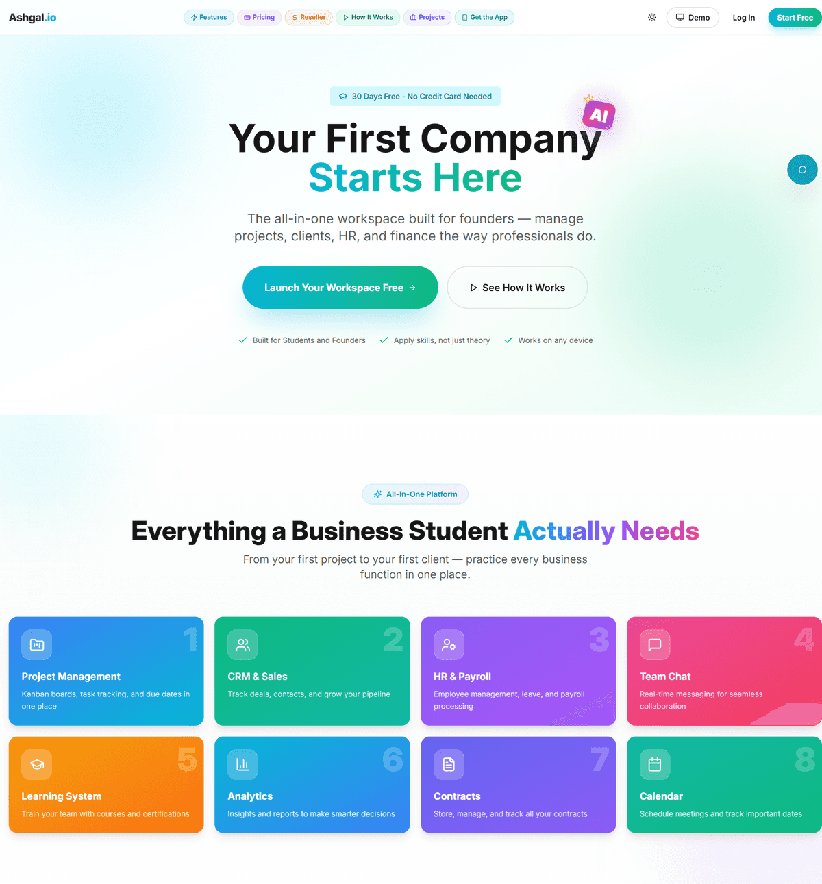 Ashgal Lee modern business website design