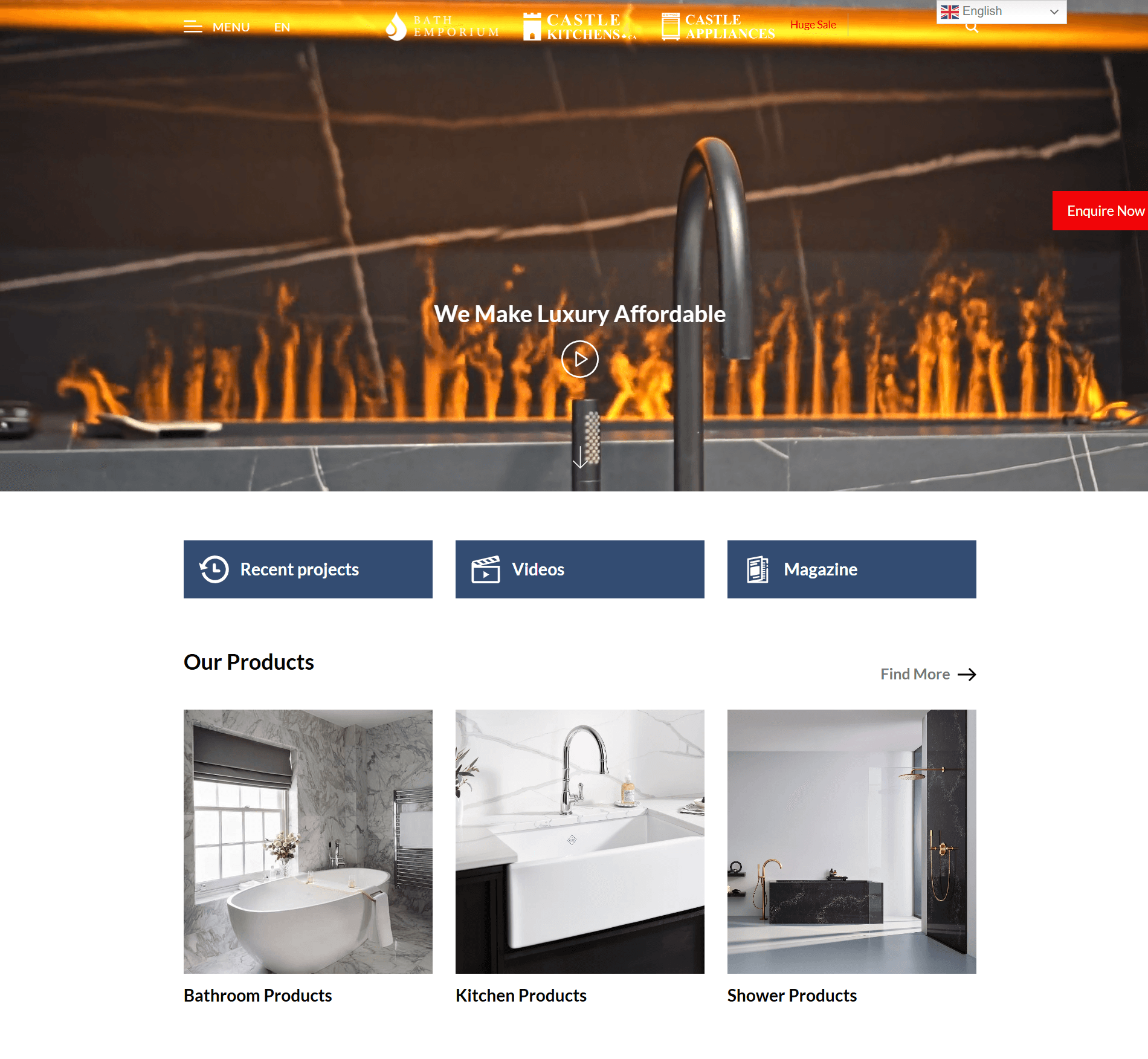 Bath Emp e-commerce website
